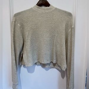 PST cropped grey sweater. Great condition. Size: small